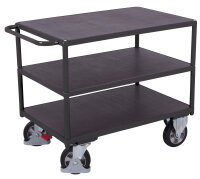 VARIOfit Schwerlast Tischwagen mit 3 Ladeflächen,...