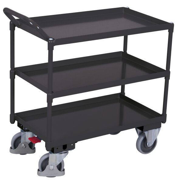 VARIOfit Tischwagen mit 3 Ladeflächen, 1165 x 700 x 1065 mm (BxTxH)