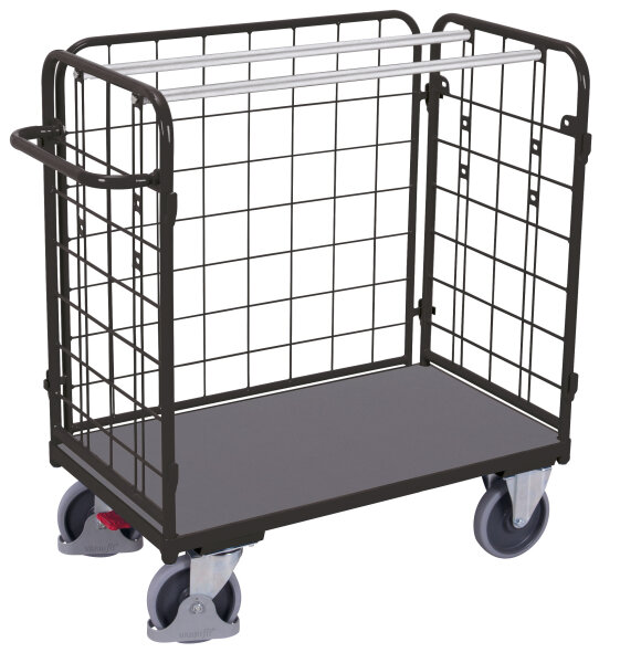 VARIOfit Paket-Dreiwandwagen niedrig, 1040 x 525 x 1180 mm (BxTxH)