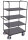 VARIOfit Etagenwagen hoch mit klappbaren Etagenböden, 1400 x 800 x 1890 mm (BxTxH)