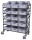 VARIOfit Eurokastenwagen mit 15 Kunststoffkästen, 1350 x 665 x 1785 mm  (BxTxH)