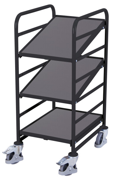 VARIOfit Eurokastenwagen mit 3 Holzböden, 520 x 665 x 1125 mm (BxTxH)
