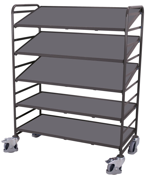 VARIOfit Eurokastenwagen mit 5 Holzböden, 1350 x 665 x 1700 mm  (BxTxH)