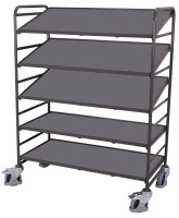 VARIOfit Eurokastenwagen mit 5 Holzböden, 1350 x 665...
