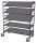 VARIOfit Eurokastenwagen mit 5 Holzböden, 1350 x 665 x 1700 mm  (BxTxH)