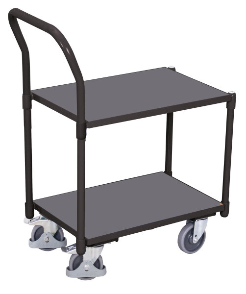 VARIOfit Euro-System-Roller mit 2 Ladeflächen und Schiebebügel, 770  x 415 x 950 mm (BxTxH)