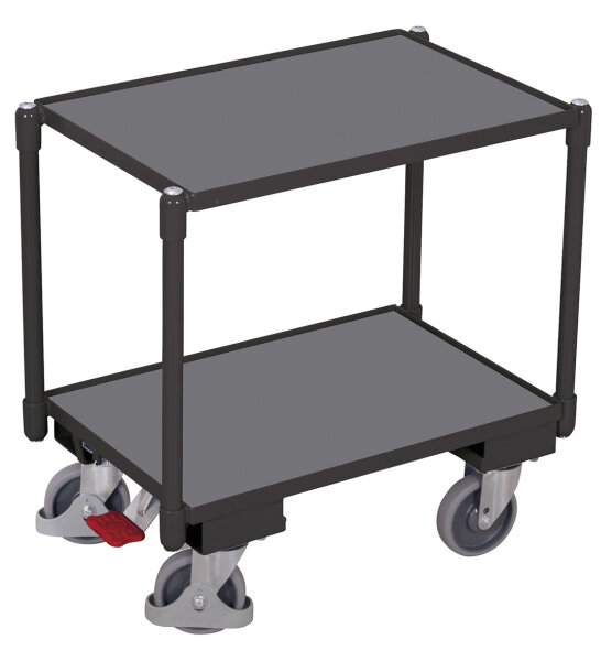 VARIOfit Euro-System-Roller mit 2 Ladeflächen (10 mm Rand), 675 x 415 x 665 mm (BxTxH)
