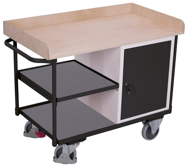 VARIOfit Werkstattwagen mit 3 Ladeflächen, 1220 x 640 x 955 mm (BxTxH)