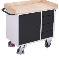VARIOfit Werkstattwagen mit 4 Schubladen und Rand, 1125 x...