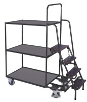 VARIOfit Kommissionierwagen mit 3 Ladeflächen, hoch,...