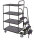 VARIOfit Kommissionierwagen mit 4 Ladeflächen, hoch, 1695 x 625 x 1900 mm (BxTxH)