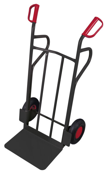 VARIOfit Stahlrohrkarre mit großer Schaufel, 690 x 710 x 1200 mm (BxTxH)