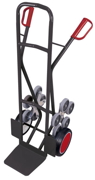 VARIOfit Treppenkarre mit 2 fünfarmigen Radsternen, 610 x 705 x 1310 mm (BxTxH)