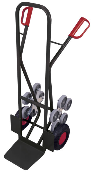 VARIOfit Treppenkarre mit 2 fünfarmigen Radsternen, 610 x 675 x 1310 mm (BxTxH)