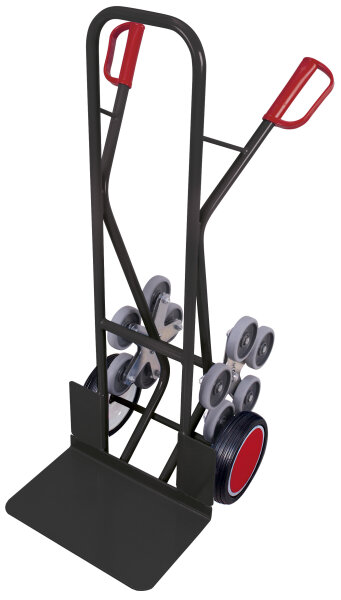 VARIOfit Treppenkarre mit 2 fünfarmigen Radsternen, 610 x 725 x 1310 mm (BxTxH)