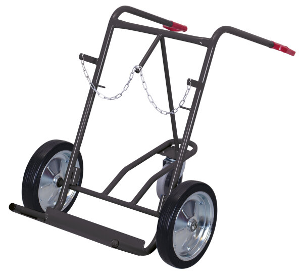 VARIOfit Stahlflaschenkarre für 2 Flaschen a 40 - 50 Ltr., 855 x 975 x 1240 mm (BxTxH)