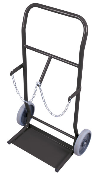 VARIOfit Stahlflaschenkarre für 2 Flaschen a 10 Ltr. Inhalt, 565 x 370 x 1045 mm (BxTxH)