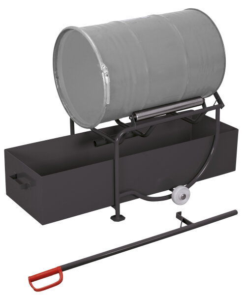 VARIOfit Fasskipper mit Auffangwanne 203 l Inhalt, 1505 x 715 x 670 mm (BxTxH)