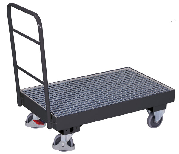VARIOfit Schiebebügelwagen mit Auffangwanne, 1100 x 600 x 1010 mm (BxTxH)