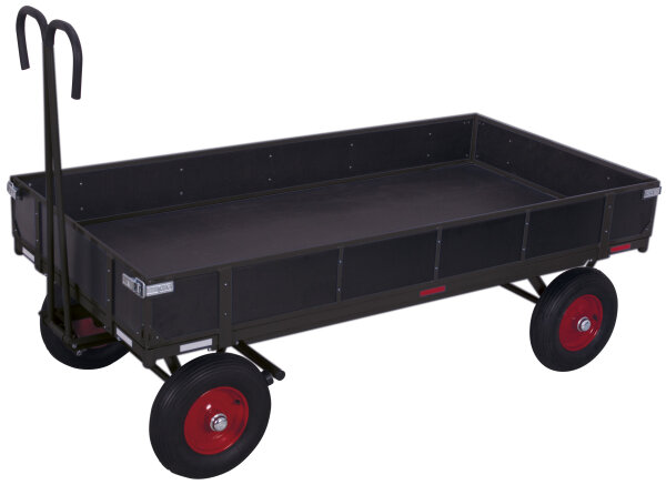 VARIOfit Handpritschenwagen mit Bordwand, 1280 x 830 x 1340 mm (BxTxH)