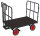 VARIOfit Handpritschenwagen mit 2 Rohrgitterwänden, 1320 x 815 x 1200 mm (BxTxH)