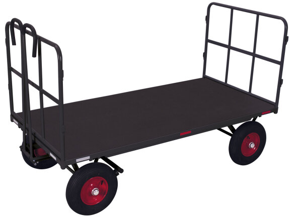 VARIOfit Handpritschenwagen mit 2 Rohrgitterwänden, 2065 x 1015 x 1340 mm (BxTxH)