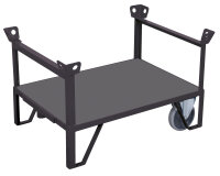 VARIOfit Rollplatte mit 2 Stirnwänden, 1090 x 780 x...