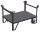 VARIOfit Rollplatte mit 2 Stirnwänden, 1090 x 780 x 660 mm (BxTxH)