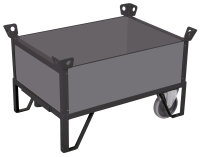 VARIOfit Rollplatte mit 4 Wänden, 1090 x 780 x 660...