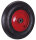 VARIOfit Luftrad mit Rillenprofil, 400 x 100 mm, schwarz, auf Stahlfelge, feuerrot