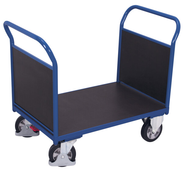 VARIOfit Doppel-Stirnwandwagen mit Siebdruckplatte, 1395 x 800 x 1015 mm (BxTxH)