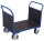 VARIOfit Doppel-Stirnwandwagen mit Siebdruckplatte, 1395 x 800 x 1015 mm (BxTxH)