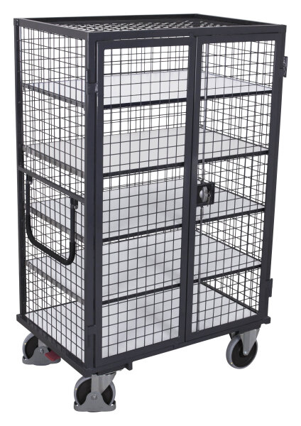 VARIOfit ESD Etagenwagen fest verschweißt, 1315 x 830 x 1810 mm (BxTxH)
