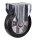 VARIOfit Bockrolle Elastikvollgummi, 200 x 50 mm, schwarz, auf Aluminiumdruckgussfelge