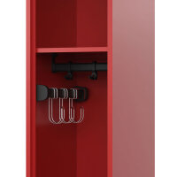 C+P Feuerwehrspind Expert, 3 Abteile, 1850x900x500 mm mit Helmhalter, RAL 7035 lichtgrau, Füße