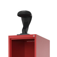 C+P Feuerwehrspind Expert, 3 Abteile, 1850x900x500 mm mit Helmhalter, RAL 7035 lichtgrau, Füße