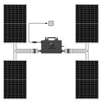 Komplett-Set SOSSEN Micro-Wechselrichter 2400W 4x MPPT IP67 WiFi + 4x SOLARPANEL TCL 450W HSM‑ND48-GR450 ABHOLARTIKEL