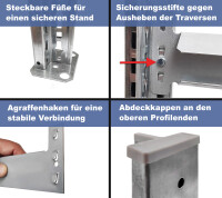SCHULTE Container-Regalset für 20-Container, bis zu 120 Räder, 2x 2000 x 5684 x 400 mm (HxBxT), verzinkt, 10 Regalfelder