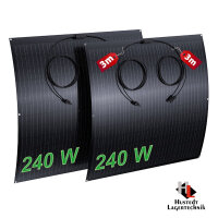 2 Stück 2x 240W Flexibles Solarpanel –...