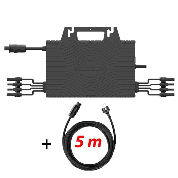 SOSSEN Micro-Wechselrichter 2000 W für Balkonkraftwerk & PV-Anlagen – 4 MPPT | WLAN | App