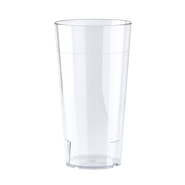 WACA 1717 Trinkbecher Event 250 ml mit Eichstrich, 2 Varianten