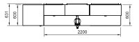 Simplaflex Werkstatt-Küche CLWK-003 – 2800 mm...