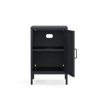 Metall-Nachttisch FERRY 2 Anthrazit - Kommode mit 1 Tür, 645 x 415 x 400 mm