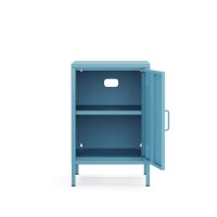 Metall-Nachttisch FERRY 2 Blau - Kommode mit 1 Tür, 415 x 400 x 645 mm