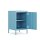Metall-Nachttisch FERRY 2 Blau - Kommode mit 1 Tür, 415 x 400 x 645 mm