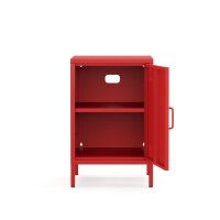 Metall-Nachttisch FERRY 2 Rot - Kommode mit 1 Tür, 645 x 415 x 400 mm
