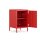 Metall-Nachttisch FERRY 2 Rot - Kommode mit 1 Tür, 415 x 400 x 645 mm