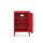 Metall-Nachttisch FERRY 2 Rot - Kommode mit 1 Tür, 645 x 415 x 400 mm
