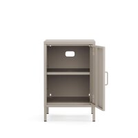 Metall-Nachttisch FERRY 2 Beige - Kommode mit 1 Tür, 645 x 415 x 400 mm