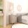 Metall-Nachttisch FERRY 2 Beige - Kommode mit 1 Tür, 645 x 415 x 400 mm